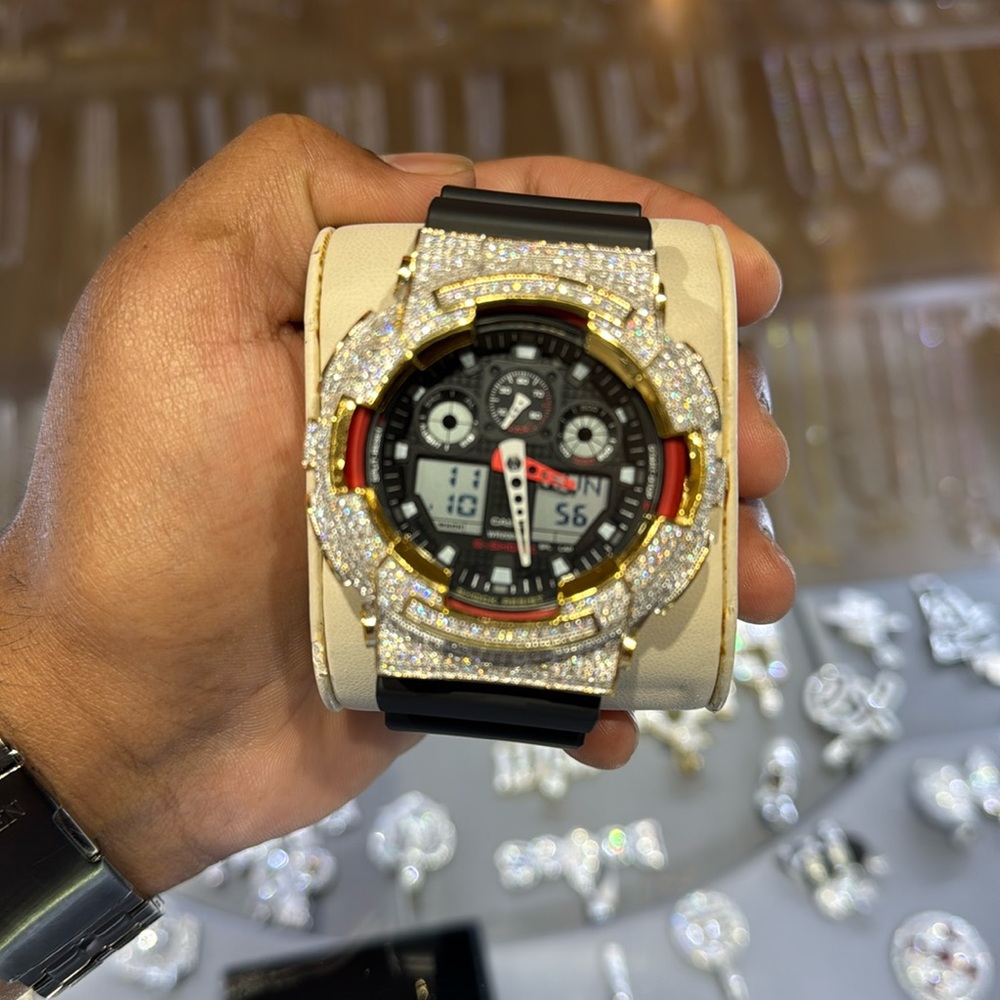 G-SHOCK  with Moissanite Bezel Iced-out watch